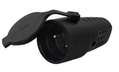 Gniazdo gumowe 16A 2P+Z z klapką IP44 Gniazdo gumowe 16A 2P+Z z klapką IP44