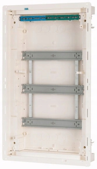 Rozdzielnica modułowa 3x12 podtynkowa Eaton KLV-36UPS-SF 178819 z przezroczystymi drzwiami i szyną DIN w instalacji elektrycznej Rozdzielnica modułowa 3x12 podtynkowa Eaton KLV-36UPS-SF 178819 z przezroczystymi drzwiami i szyną DIN w instalacji elektrycznej