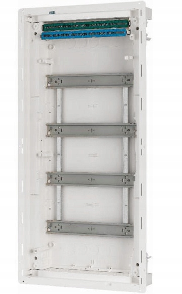 Rozdzielnica modułowa 4x12 podtynkowa Eaton KLV-48UPS-SF 178821 z przezroczystymi drzwiami i szyną DIN w instalacji elektrycznej Rozdzielnica modułowa 4x12 podtynkowa Eaton KLV-48UPS-SF 178821 z przezroczystymi drzwiami i szyną DIN w instalacji elektrycznej