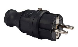 Wtyczka gumowa prosta 3*2,5 16A 2P+Z IP44